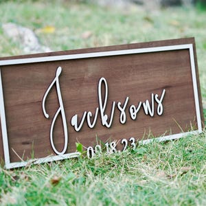 Established Sign for Family, Design Own Sign, Last Name Wooden Sign for Family Gift,  Anniversary Gift, Signs for the Home, Wall Hanging