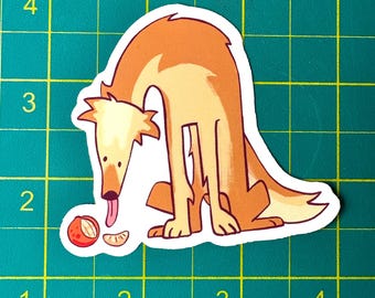 Orange Dog Sticker