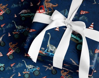 Monster Truck Wrapping Paper | Birthday Party | Smash And Crash | Boy Wrapping Paper | Kids Gift Wrap | Monster Jam | Gift Wrap