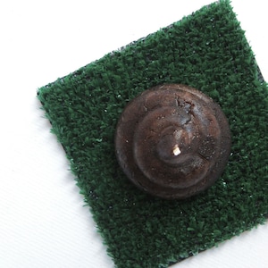 Cute POO Candle with Portable Turf chocolate scented image 4