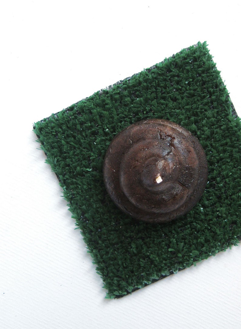 Cute POO Candle with Portable Turf chocolate scented image 4