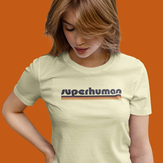 SUPERHUMAN Unisex Vintage Athletic T shirt Gym Active Wear Work Out Fitness Exercise Tee Shirts Etsy