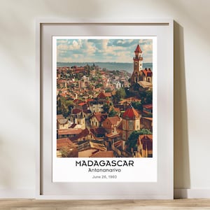 Antananarivo Travel Print Madagascar Art | Antananarivo Madagascar Gift Art Poster | Home Decor Decoration | Madagascar Print Artwork Travel