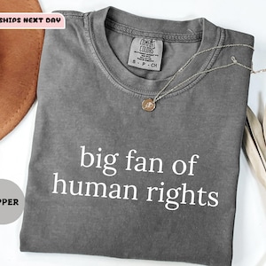Comfort Colors® Big Fan Of Human Rights Shirt, Equality Shirt, Social Justice Shirt, Political Protest Shirt, Activist Shirt