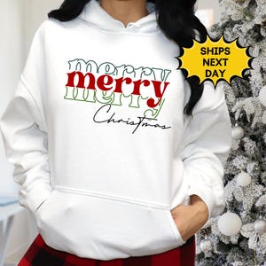 Christmas Sweatshirt, Women Christmas Hoodie, Christmas Sweatshirts for Women, Christmas Gift Women,Merry Chrismas Hoodie
