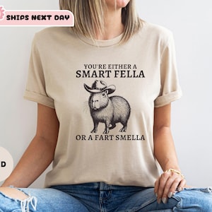 Retro Smart Fella Capybara 90s Shirt, Vintage 90s Shirt, Funny Capybara Vintage Shirt, Washed Shirt, Vintage Distressed Shirt, Funny Shirt