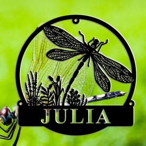 Custom Dragonfly Metal Sign, Dragonfly Entryway Decor, Custom Dragonfly, Garden Decor, Christmas Gift, 8-24 Inch