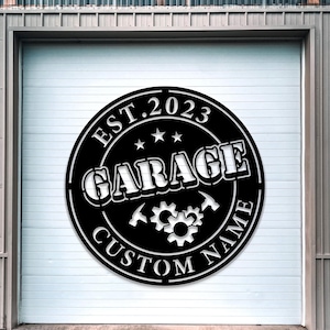 Custom Garage Metal Wall Art | Personalized Workshop Name Sign| Mechanic Decor | Artistic Decor | Great for Workshop | Father&#39;s Day Gift