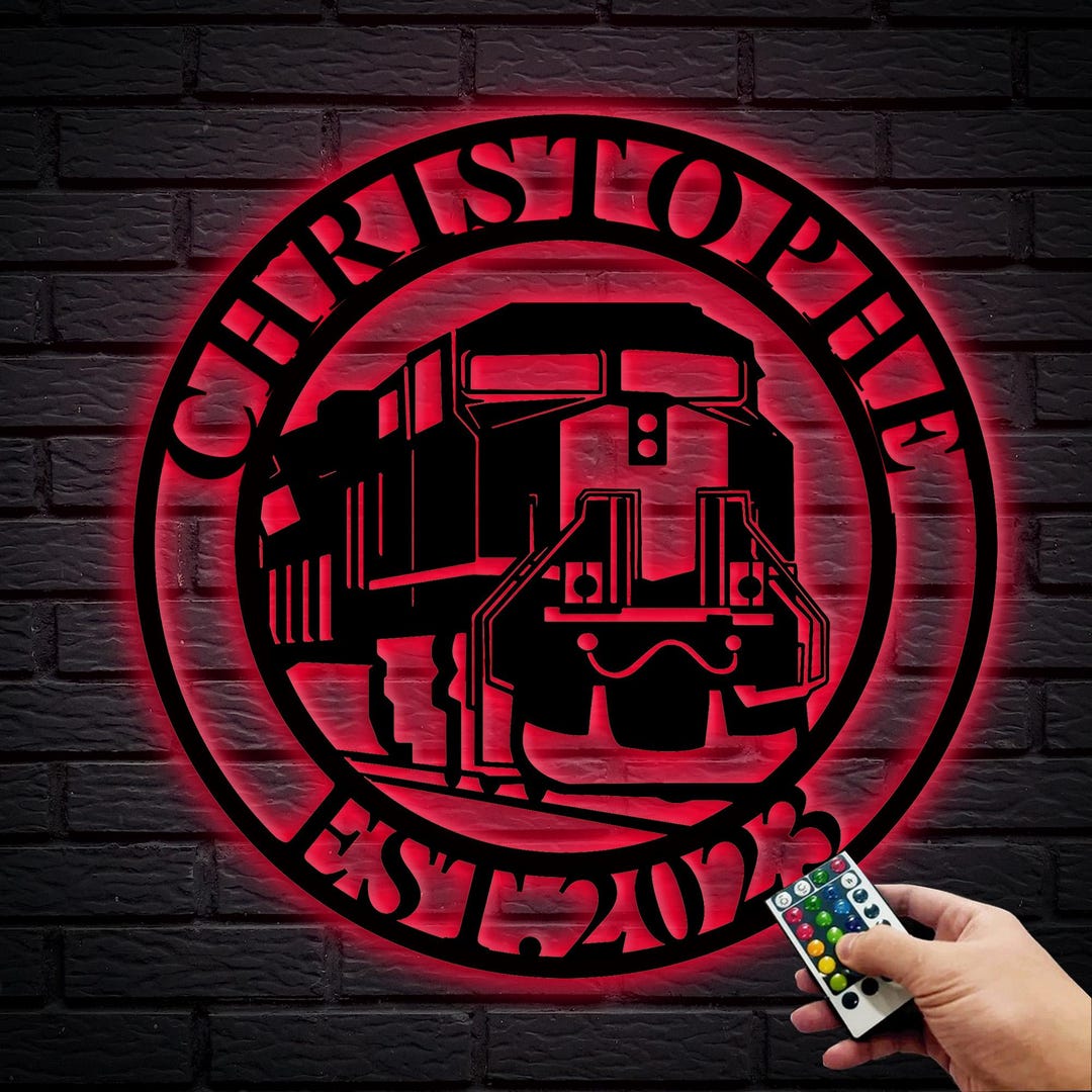 Train Metal Sign, Custom Train Metal Wall Decor, Personalized Train ...