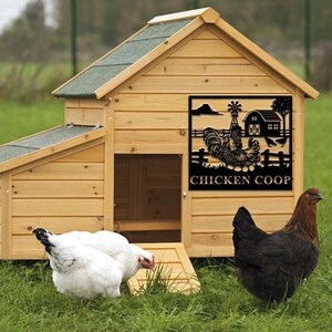 Benutzerdefinierte Huhn Metallschilder, Hühnerstall Zeichen, personalisierte Hühnerhof Zeichen, Farm Coop Zeichen, Familienname Hühnerstall Zeichen, Wanddekor