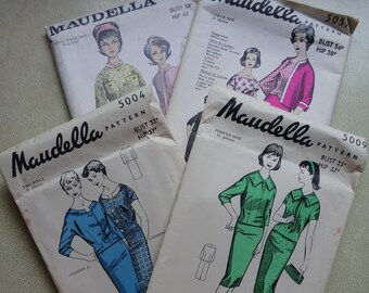 Vintage Women's Suits Sewing Patterns - set of 4