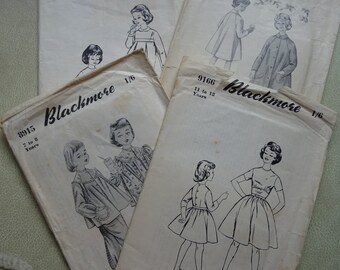 Vintage Girls' Sewing Patterns - set of 4