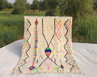 Handmade Wool Berber Rug: Authentic Moroccan Beni Ourain Rug