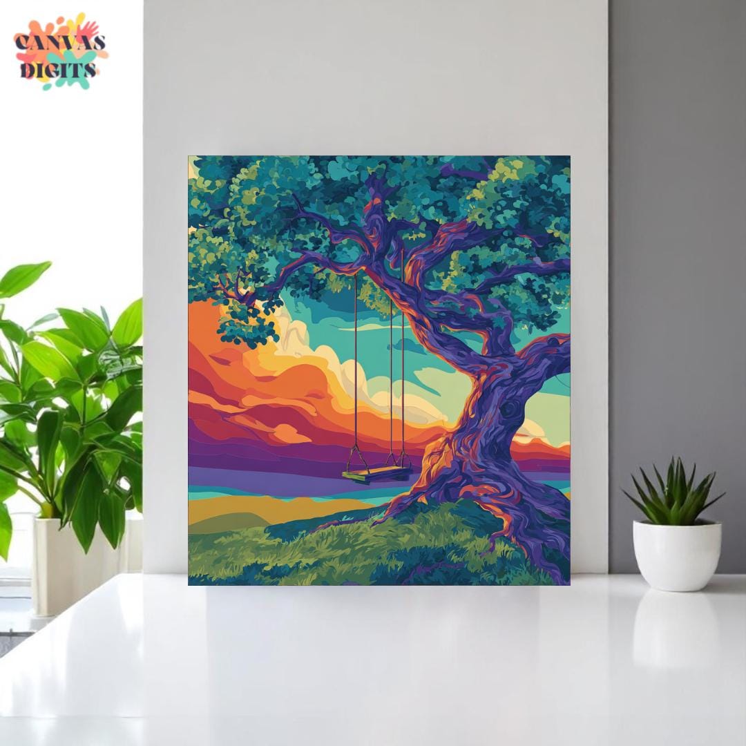 数字油絵 抽象的な 湖 ペイントバイナンバー 子供用 大人用 キャンバスペインティングキット 初心者向け 簡単 数字でペイントキット paint by  numbers 冬 数字油絵 フラミンゴ ペイントバイナンバー キャンバスペインティングキット 初心者向け油絵キッ 数字油絵 抽象的な ..., image size:1080x1080