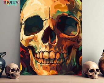 Perfect Skull Diy Painting By Numbers Kit, Color By Number Activity For Adults, Acrylic Numbered Painting Kit, Paint By Numbers On Canvas