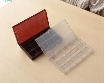 Compact Paint Storage Box With 15 Wells, Watercolor Palette With 15 Grids, Art Supplies For Travel, Paint Container With Silicone Seal