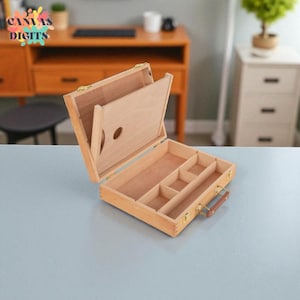 Holzbürstenhalter für Künstler, Pinselhalter aus massivem Buchenholz, Pinselhalter aus Massivholz, professionelle Aufbewahrungsbox für Malwerkzeug