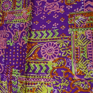 Vintage Iselin Jefferson Fabric: Abstract Floral Print, 3 Yards Available