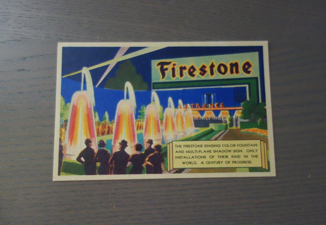 Vintage 1933 Century of Progress Chicago World's Fair Firestone Singing ...