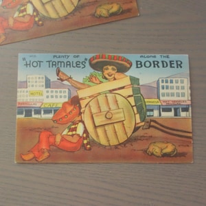 Vintage Mexico Postcard: O&#39;Toole Art, &#39;Hot Tamales&#39;