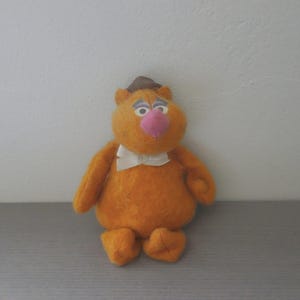 Vintage 1980s Fozzie Bear Bean Bag Doll - Jim Henson Muppets, Fisher Price