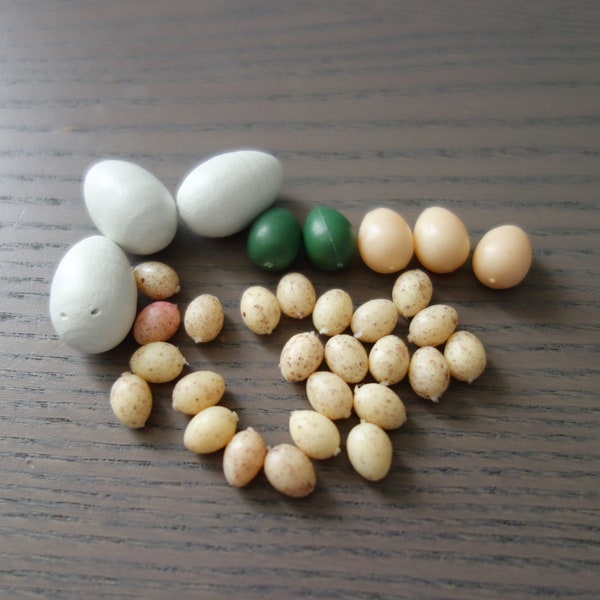 3 in White Plastic Eggs Etsy