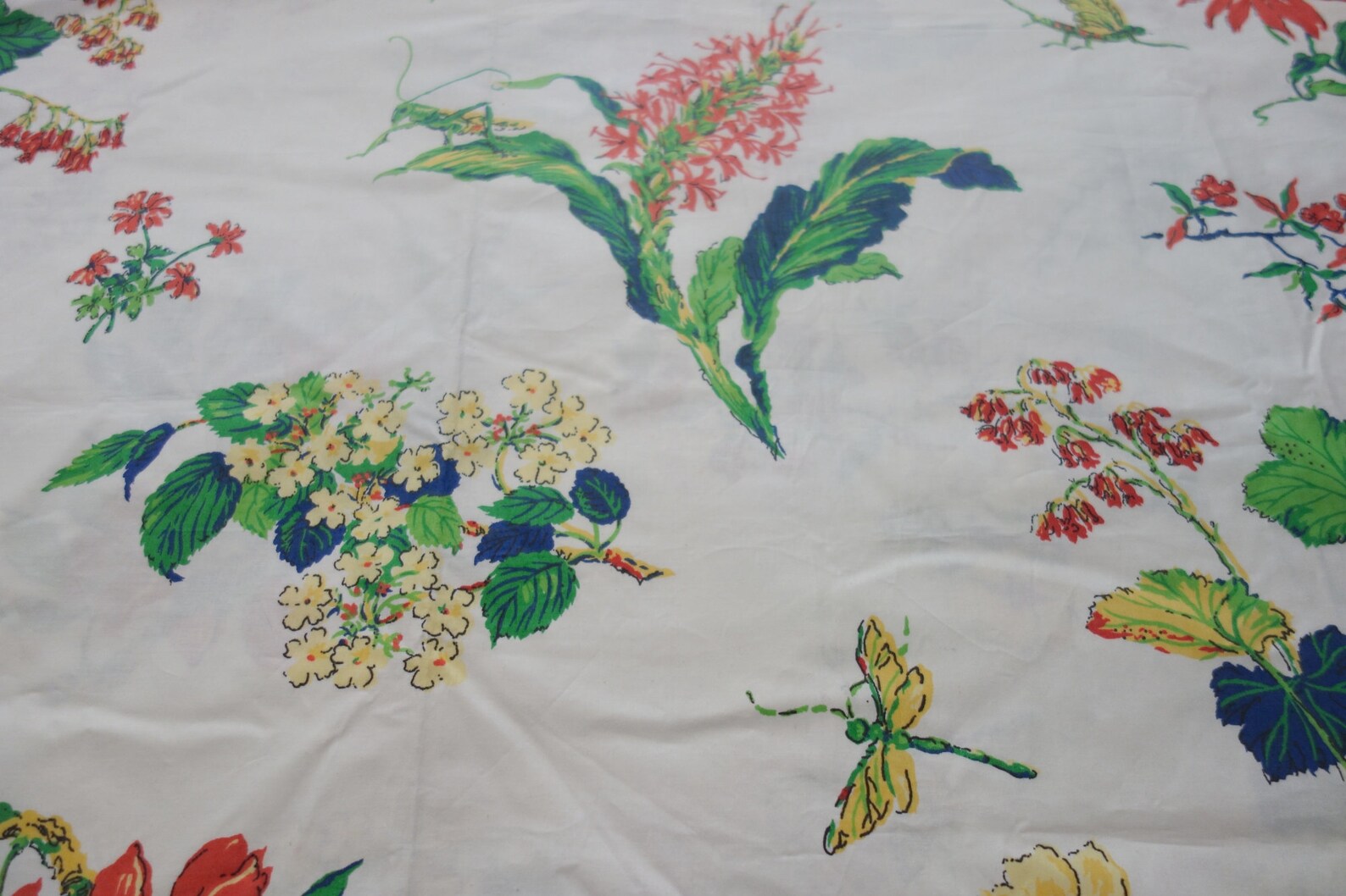 Vintage Schumacher Fabric By the Yard Polished Cotton Mayfly Etsy