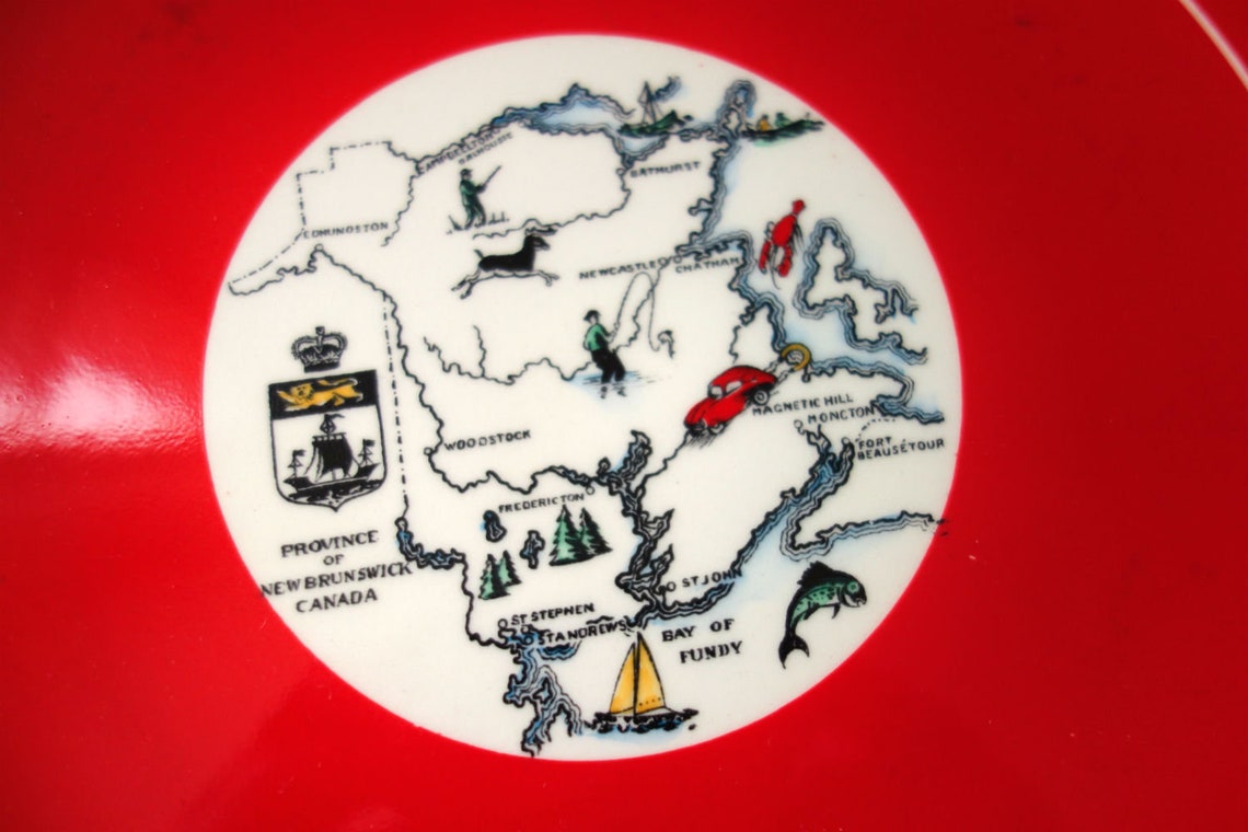 Vintage Canada Plate New Brunswick Province 10 25.4 Etsy