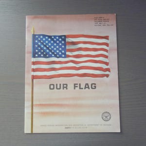Vintage 1960s American Flag Booklet: Department of Defense Guide