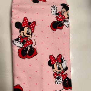 Minnie Maus Rosa Snap Beutel - Handgemachte weiche erweiterbare Baumwolltasche | Disney-inspiriertes Geschenk