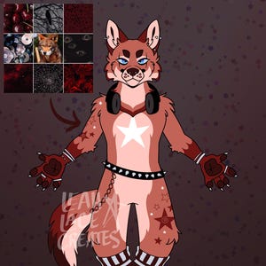 Diseño de personaje peludo misterioso de moodboard personalizado: descarga digital
