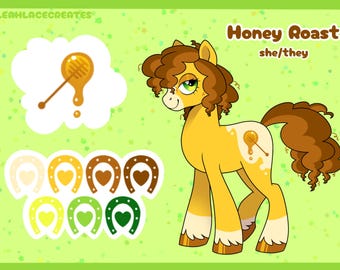 DIGITAL ponysona reference sheet - custom pony oc ref commission