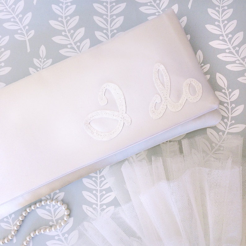 I DO wedding day bridal clutch purse image 4