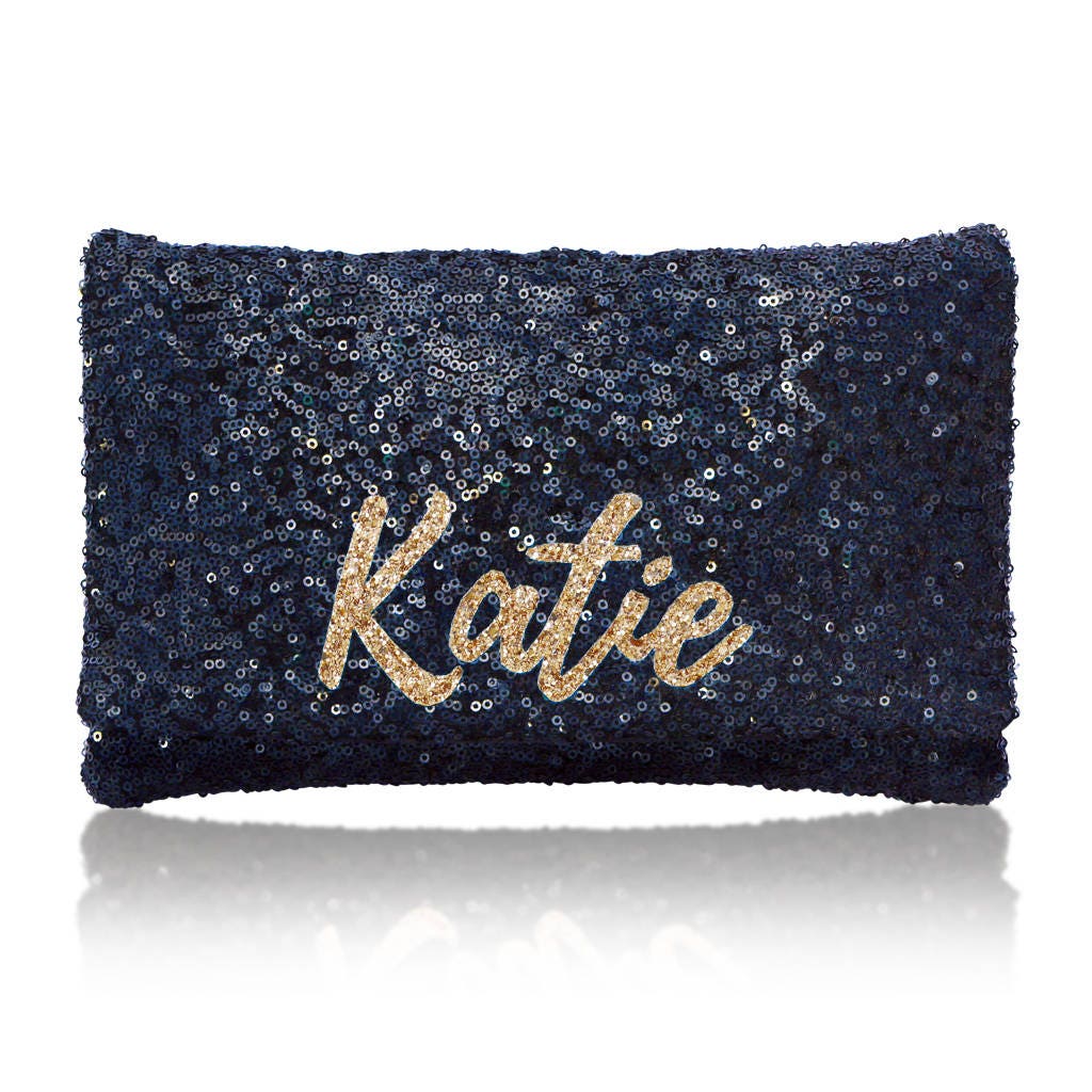 Navy glitter bag Etsy