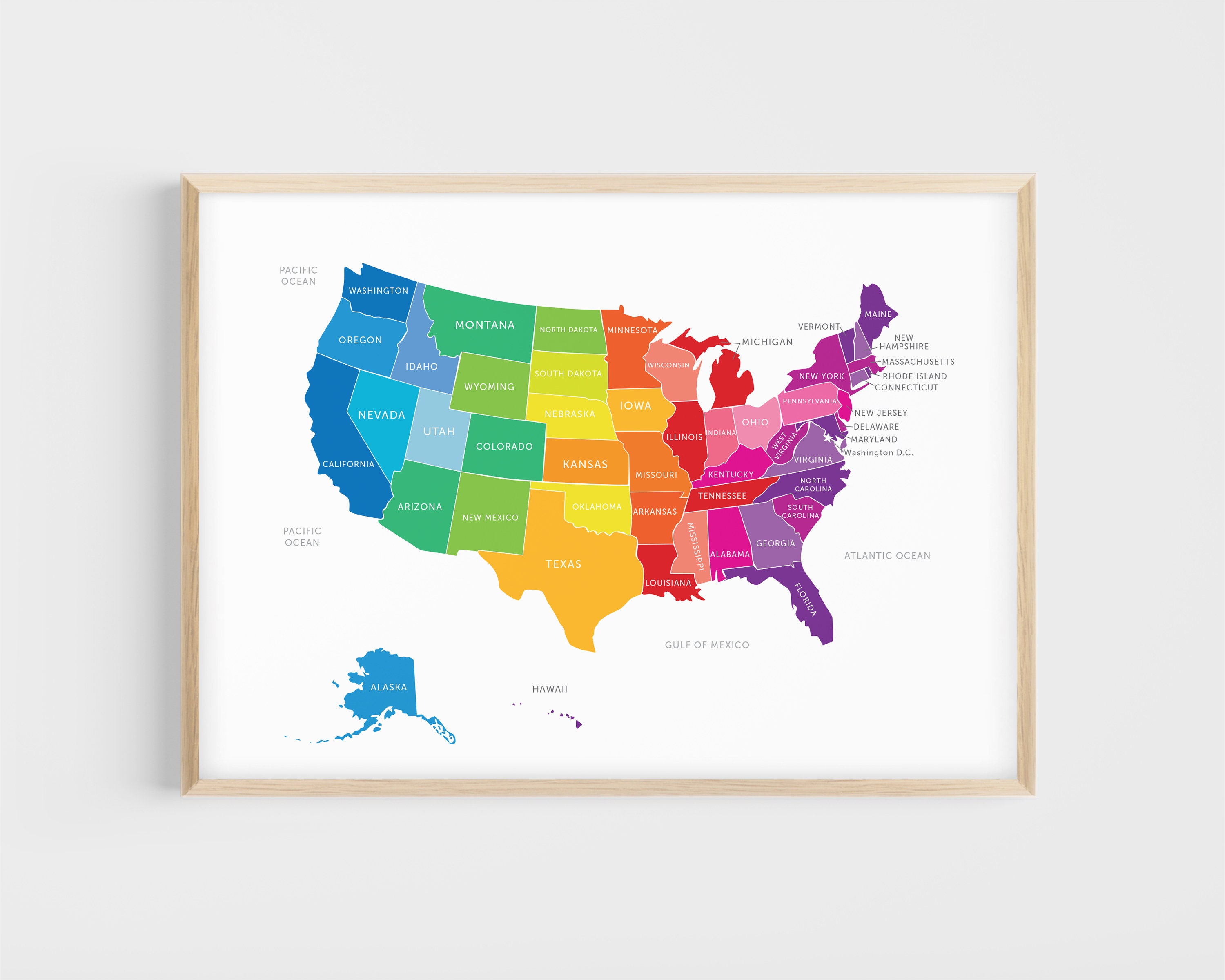 Map Of Unites States Map Of The United States Of America Map Of Usa 13X19 | Etsy Australia