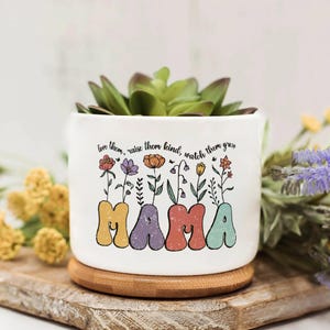 Mama Mini Plant Pot, Mama Flower Pots, Mother Day Gifts, Mom Plant Pot, Indoor Planter
