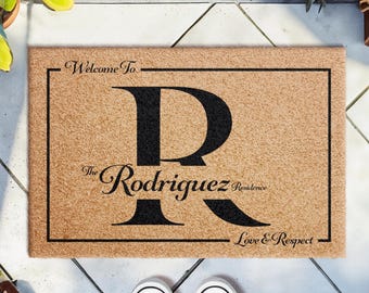 Personalized Family Name Coir Doormat | Housewarming Gift