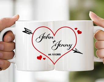 Personalized His and Hers Mug | Custom Gift for Him or Her | Gift for Couples or Singles | Engagement Gift Idea | Perfect Valentines Gift