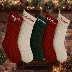 2025 Embroidered Christmas Stocking, Personalized Family Christmas Stockings, Xmas Family Gifts, Holiday Decor, Custom Christmas Stockings