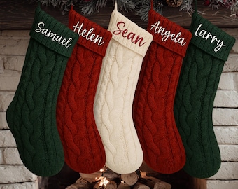 2025 Embroidered Christmas Stocking, Personalized Family Christmas Stockings, Xmas Family Gifts, Holiday Decor, Custom Christmas Stockings
