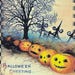 Spooky Pumpkins Jack O Lanterns In A Row Halloween Gift or Scrapbook Tags or Magnet #349