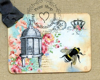 French Bee Hive Postcard Gift or Scrapbook Tags or Magnet #134