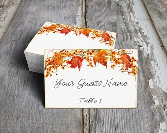 Fall Place Cards Etsy