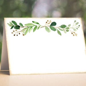 Wedding Place Cards Rustic Eucalyptus Herbs Greenery Swag Tent Style Place Cards or Table Place Cards 399 image 1