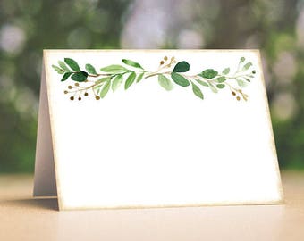 Wedding Place Cards Rustic Eucalyptus Herbs Greenery Swag Tent Style Place Cards or Table Place Cards #399