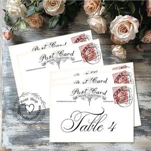 Wedding Table Cards British London Postcard Large Double Sided or Single Sided Table Place Cards or Signs #373