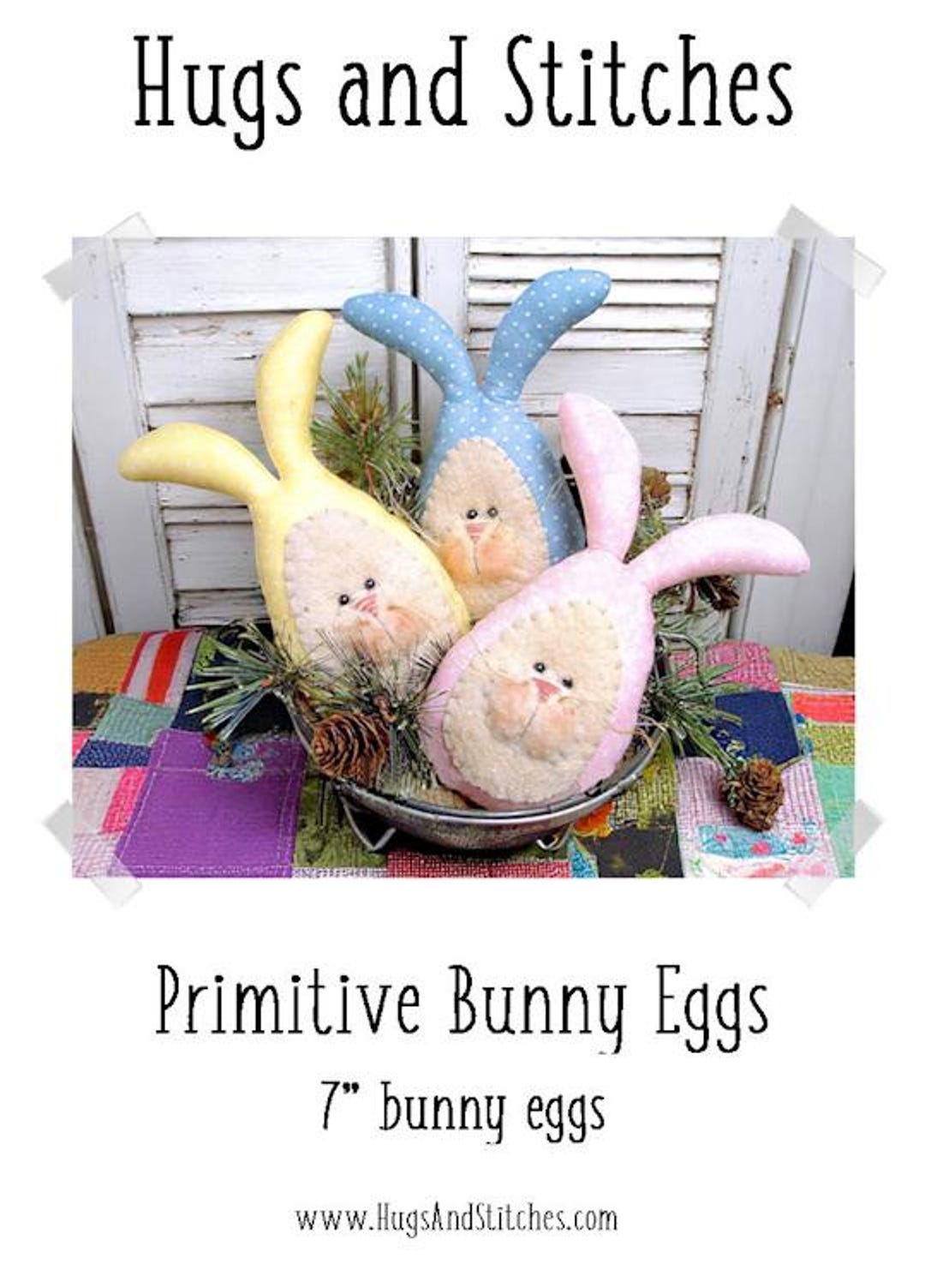 Primitive Homespun Bunny Eggs E-pattern #120 - Etsy