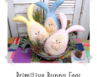 Primitive Homespun Bunny Eggs e-Pattern #120