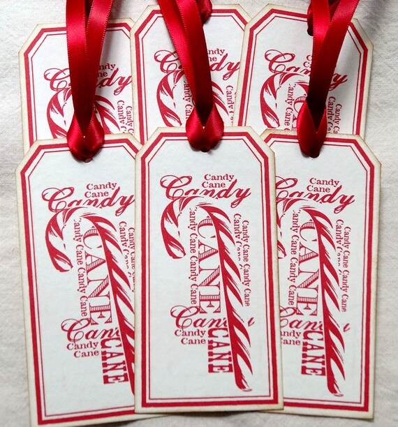 Vintage Style Candy Cane Word Art Christmas Gift or Scrapbook Etsy