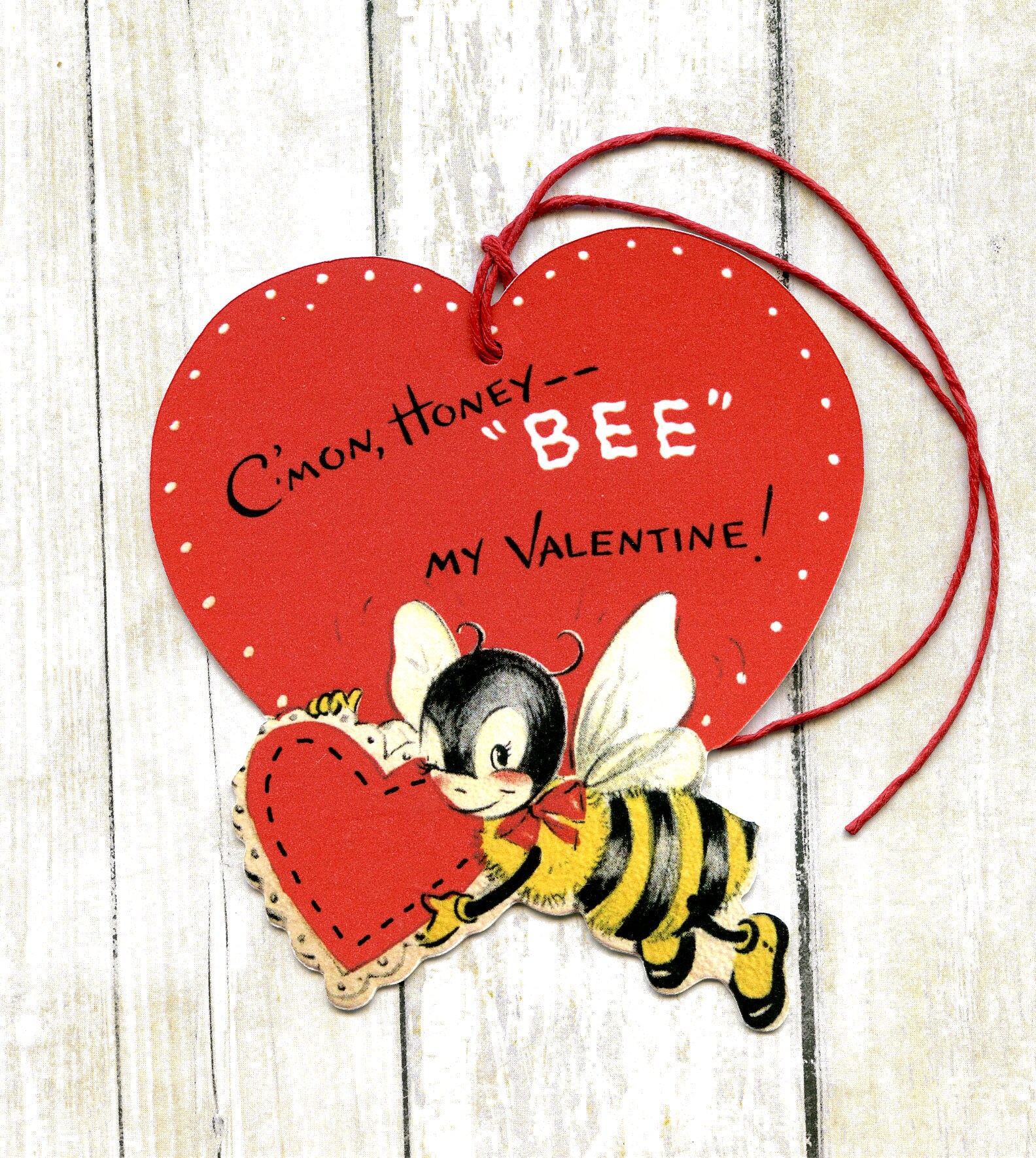 Retro C mon Honey Bee My Valentine Honey Gift Tags Or Etsy
